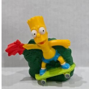 Vintage 2007 The Simpsons Movie Bart Simpson Burger King Skateboard Figure